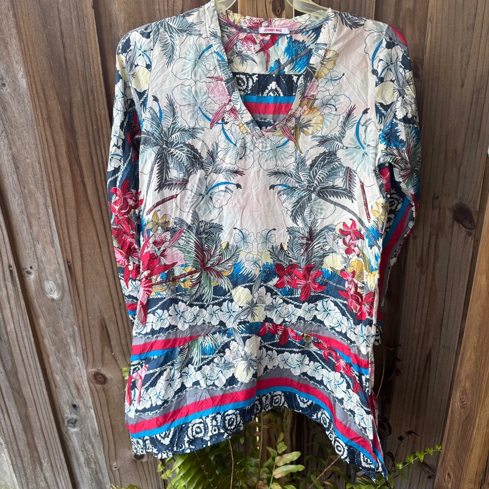Johnny Was Multicolor Floral Tunic